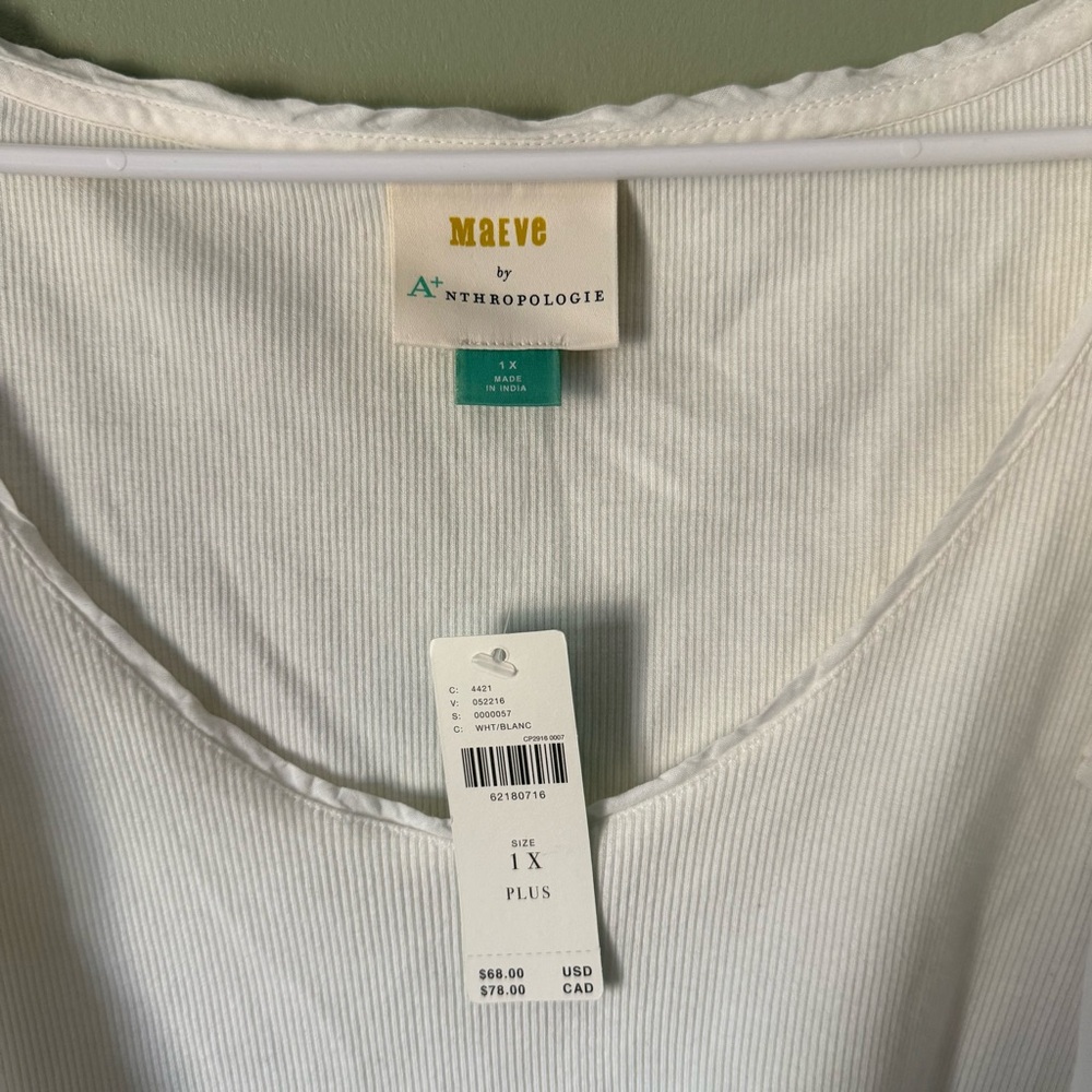 Anthropologie Maeve Flutter Sleeve Top NWT - Picture 5 of 7